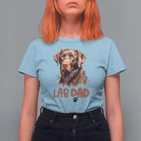 Chocolate Labrador Retriever Dad T Shirt For Women Dog Lover Gift - Wonder Print Shop