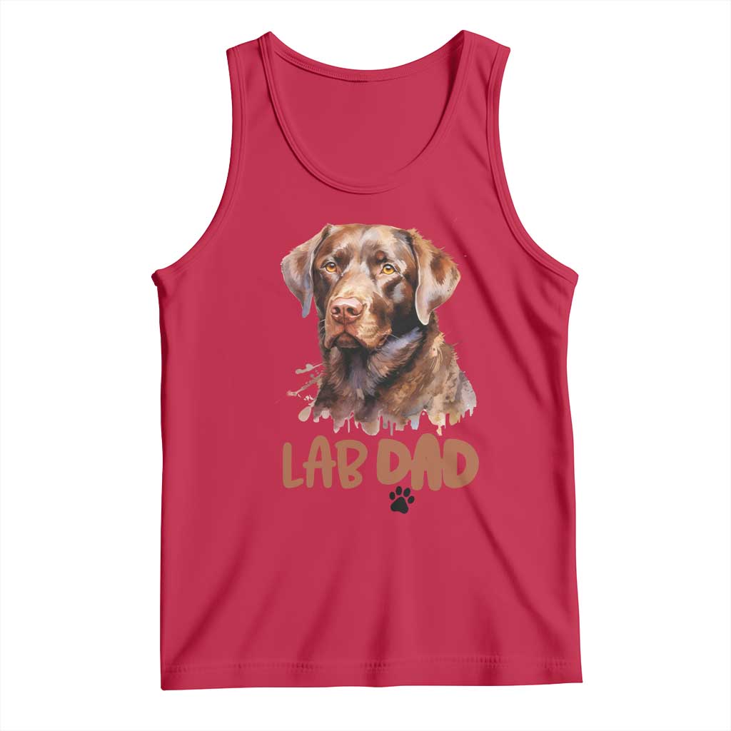 Chocolate Labrador Retriever Dad Tank Top Dog Lover Gift - Wonder Print Shop