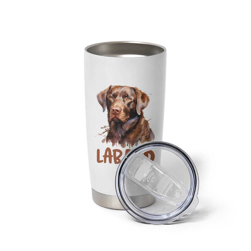 Chocolate Labrador Retriever Dad Tumbler Cup Dog Lover Gift - Wonder Print Shop