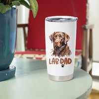 Chocolate Labrador Retriever Dad Tumbler Cup Dog Lover Gift - Wonder Print Shop