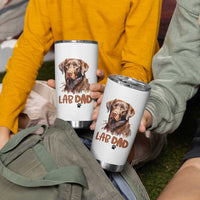 Chocolate Labrador Retriever Dad Tumbler Cup Dog Lover Gift - Wonder Print Shop