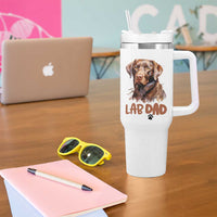 Chocolate Labrador Retriever Dad Tumbler With Handle Dog Lover Gift - Wonder Print Shop