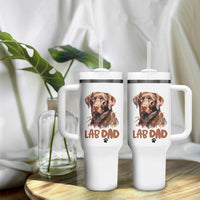 Chocolate Labrador Retriever Dad Tumbler With Handle Dog Lover Gift - Wonder Print Shop
