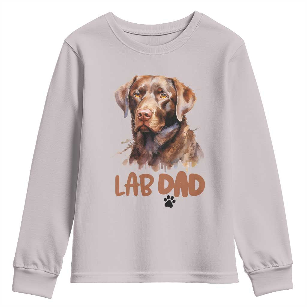 Chocolate Labrador Retriever Dad Youth Sweatshirt Dog Lover Gift - Wonder Print Shop