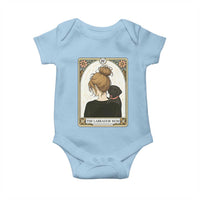 Black Labrador Mom Baby Onesie Funny Tarot Card Dog Lover Gift - Wonder Print Shop