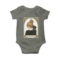 Black Labrador Mom Baby Onesie Funny Tarot Card Dog Lover Gift - Wonder Print Shop
