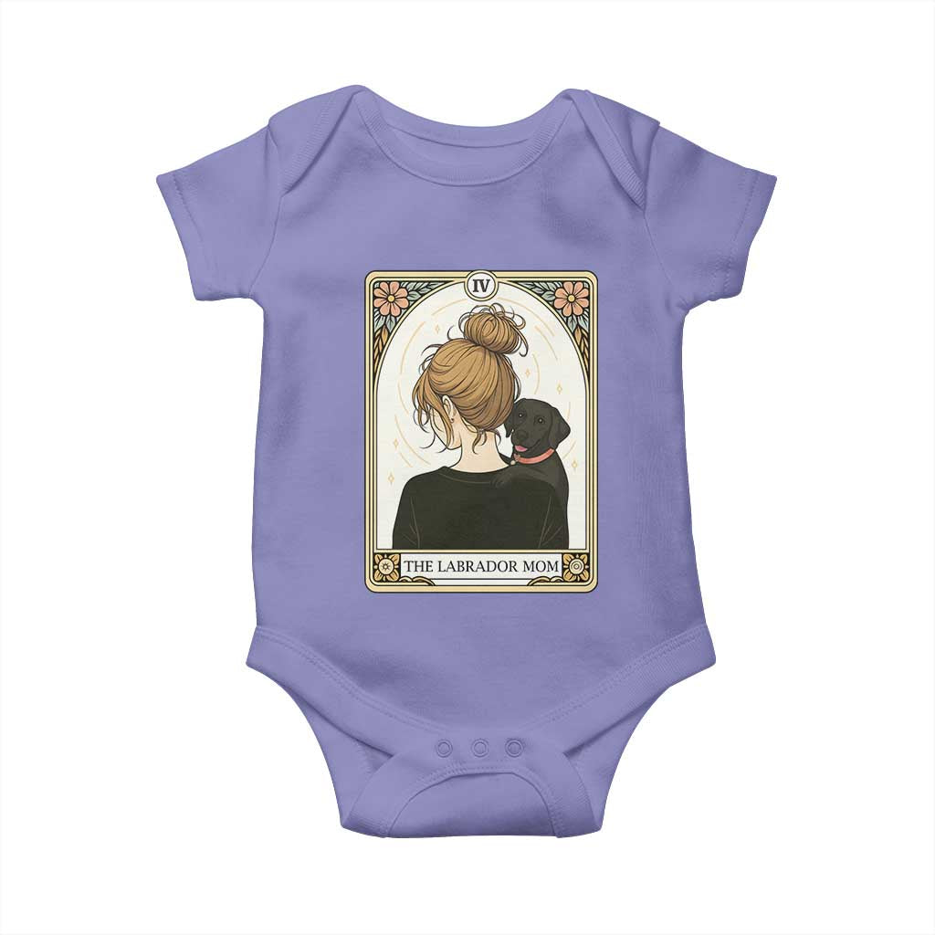 Black Labrador Mom Baby Onesie Funny Tarot Card Dog Lover Gift - Wonder Print Shop