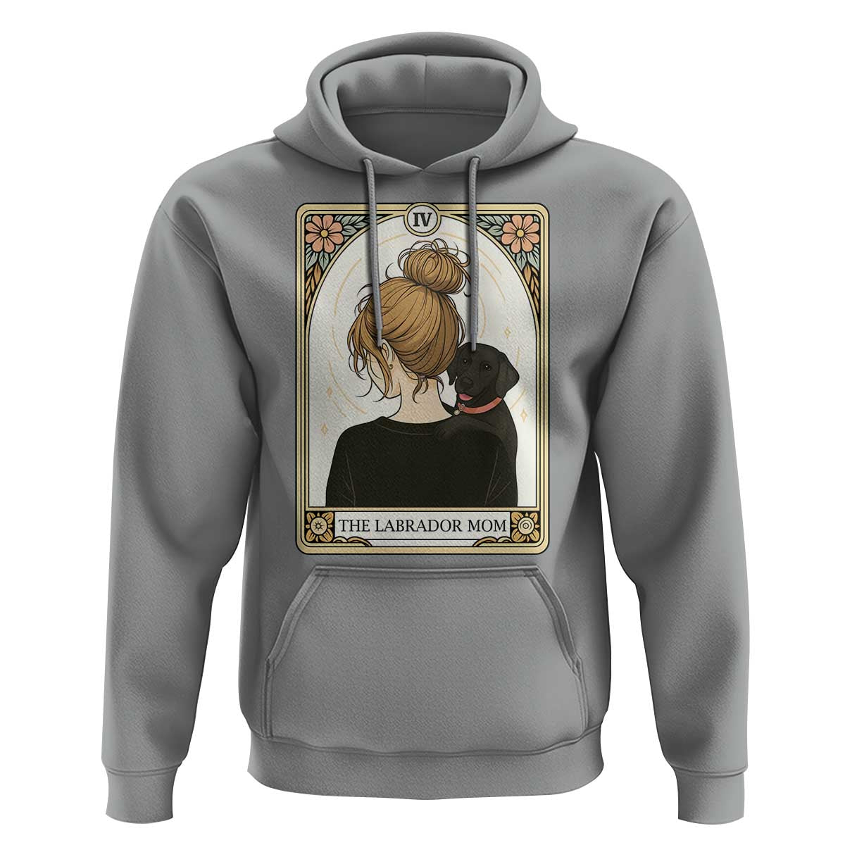 Black Labrador Mom Hoodie Funny Tarot Card Dog Lover Gift - Wonder Print Shop