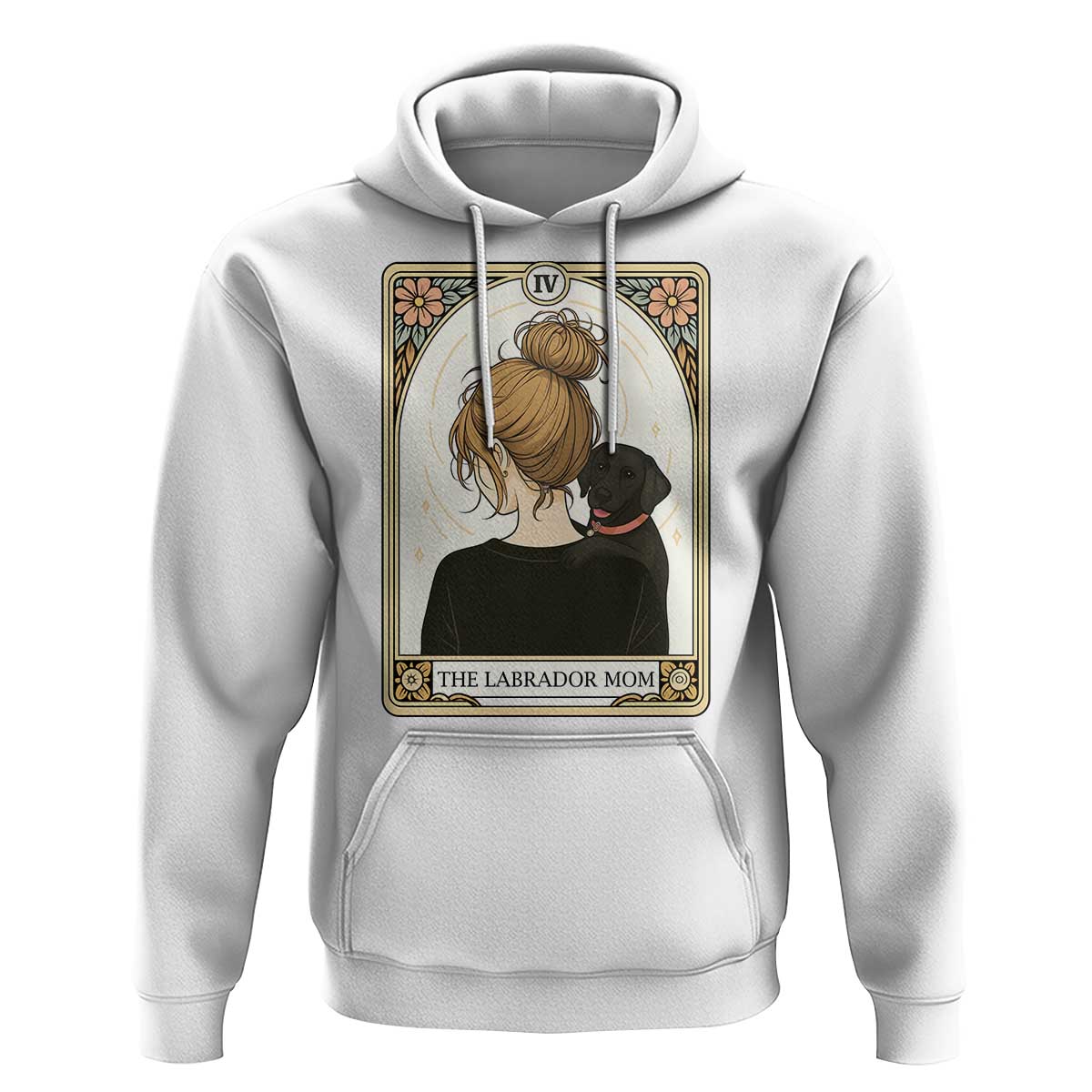 Black Labrador Mom Hoodie Funny Tarot Card Dog Lover Gift - Wonder Print Shop
