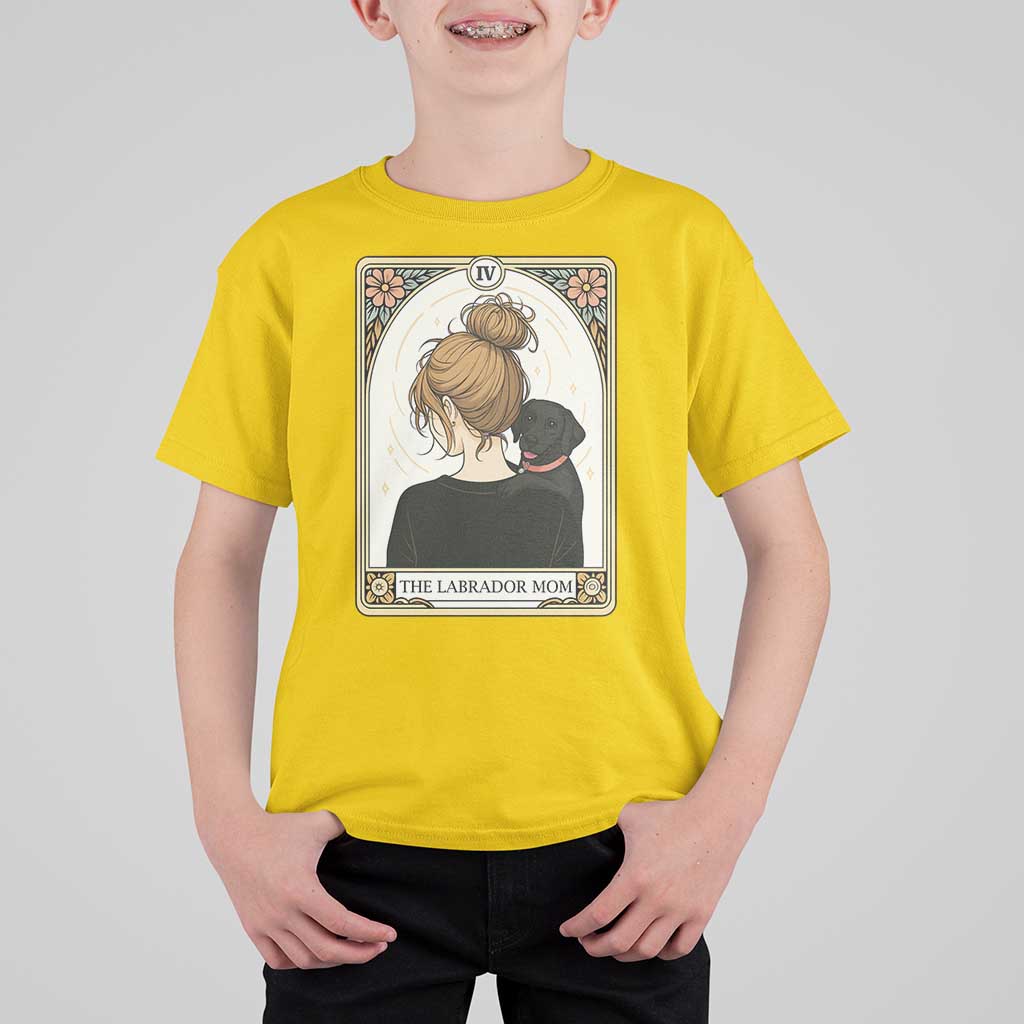 Black Labrador Mom T Shirt For Kid Funny Tarot Card Dog Lover Gift - Wonder Print Shop