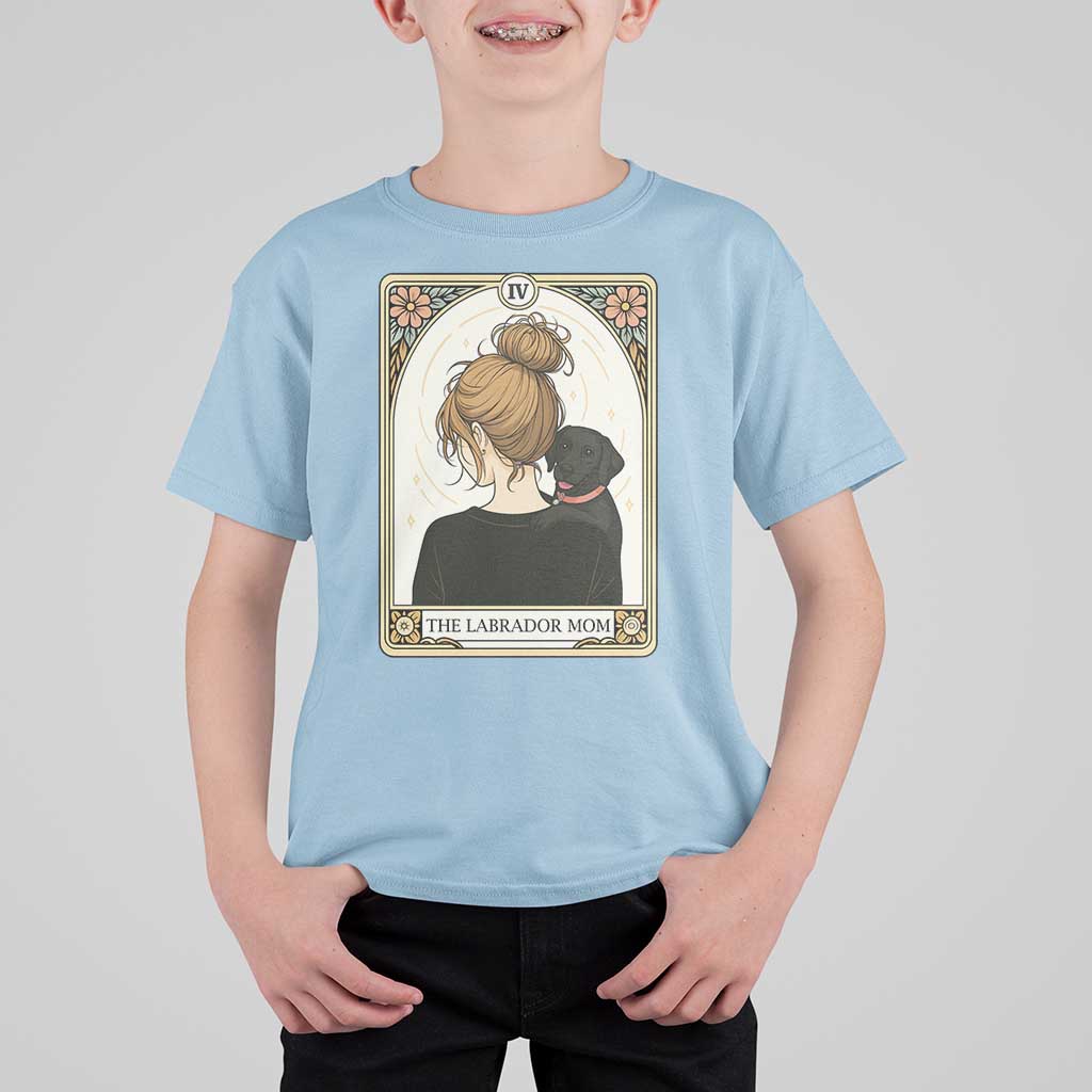 Black Labrador Mom T Shirt For Kid Funny Tarot Card Dog Lover Gift - Wonder Print Shop