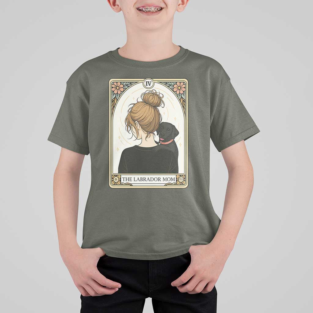 Black Labrador Mom T Shirt For Kid Funny Tarot Card Dog Lover Gift - Wonder Print Shop