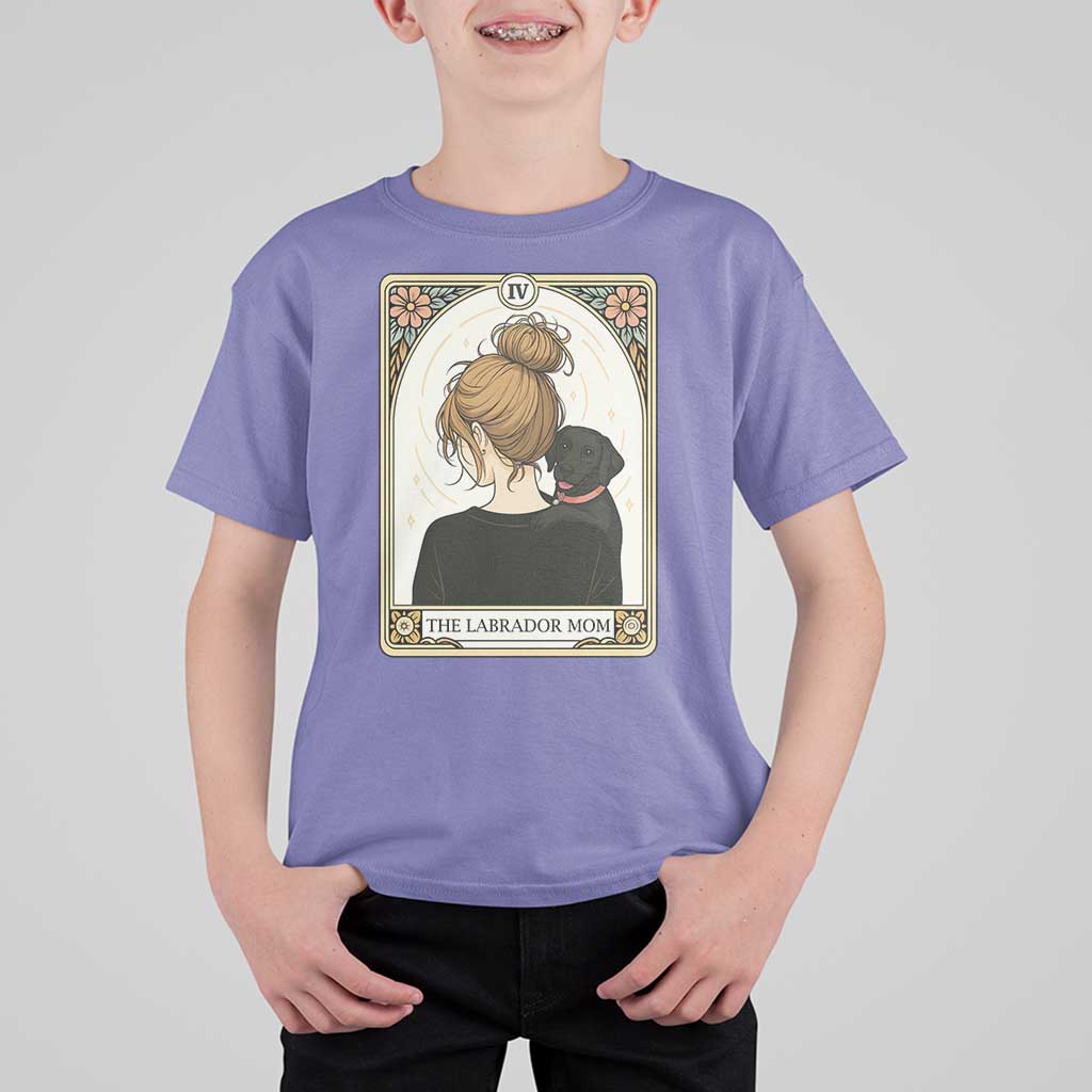 Black Labrador Mom T Shirt For Kid Funny Tarot Card Dog Lover Gift - Wonder Print Shop