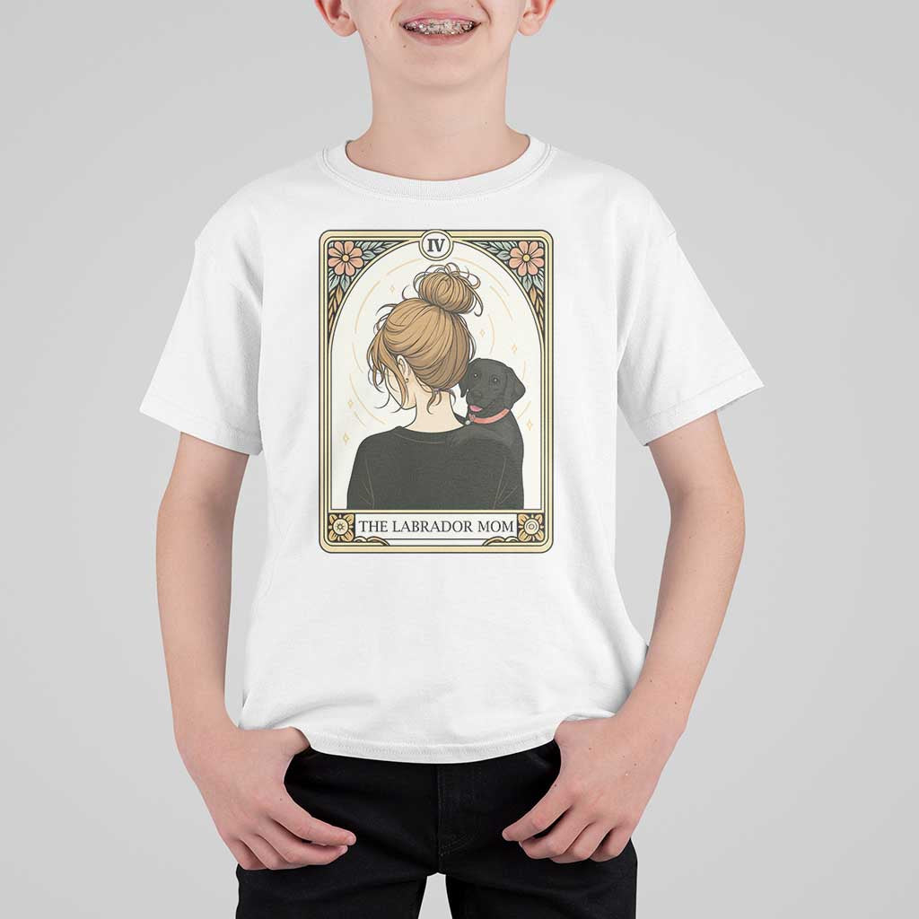 Black Labrador Mom T Shirt For Kid Funny Tarot Card Dog Lover Gift - Wonder Print Shop