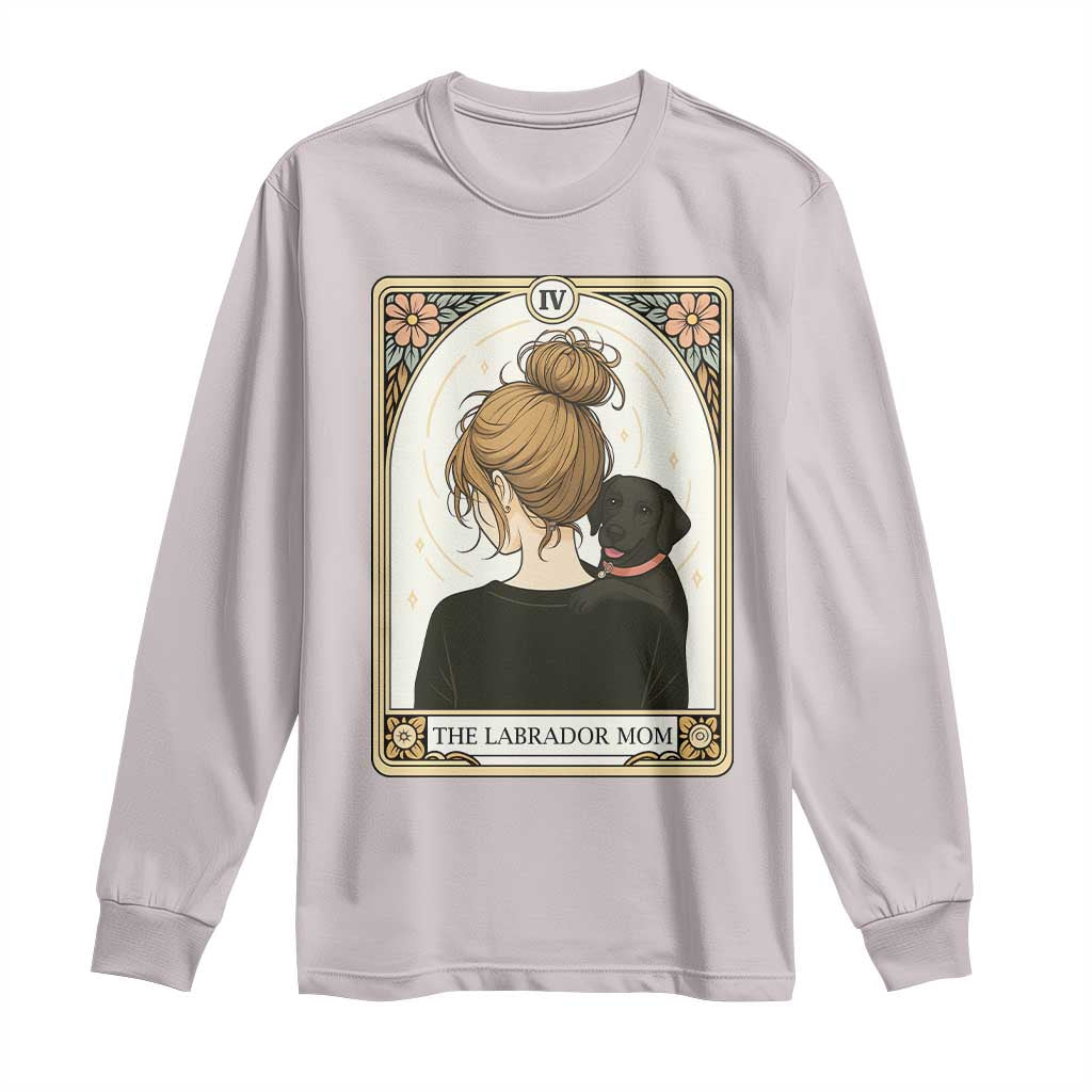 Black Labrador Mom Long Sleeve Shirt Funny Tarot Card Dog Lover Gift - Wonder Print Shop