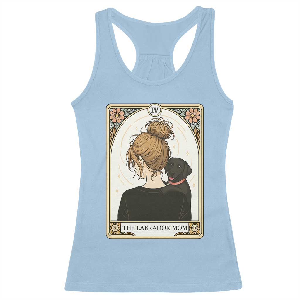 Black Labrador Mom Racerback Tank Top Funny Tarot Card Dog Lover Gift - Wonder Print Shop