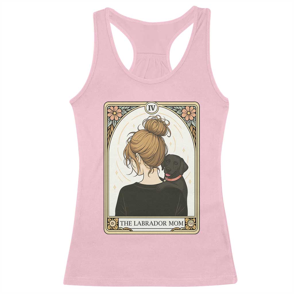 Black Labrador Mom Racerback Tank Top Funny Tarot Card Dog Lover Gift - Wonder Print Shop