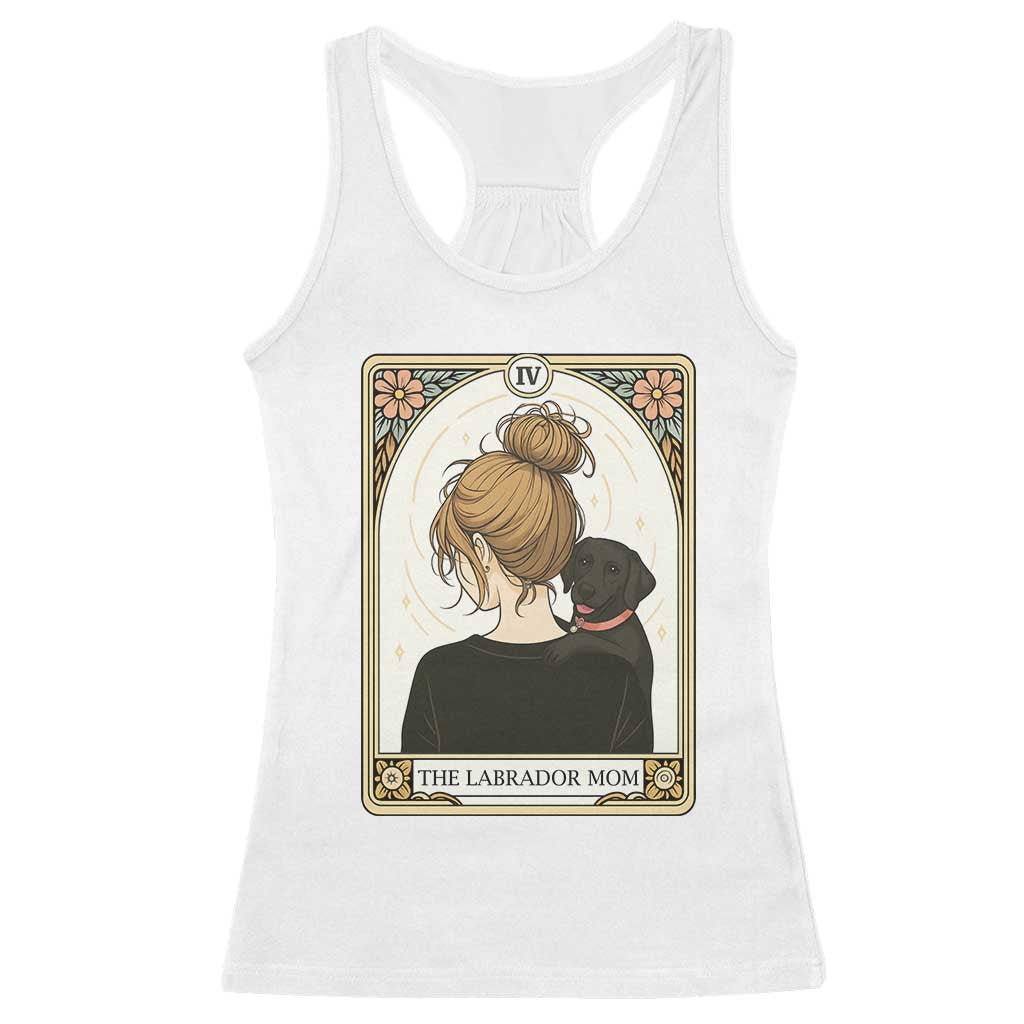 Black Labrador Mom Racerback Tank Top Funny Tarot Card Dog Lover Gift - Wonder Print Shop
