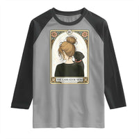 Black Labrador Mom Raglan Shirt Funny Tarot Card Dog Lover Gift - Wonder Print Shop
