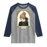 Black Labrador Mom Raglan Shirt Funny Tarot Card Dog Lover Gift - Wonder Print Shop
