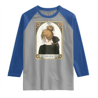 Black Labrador Mom Raglan Shirt Funny Tarot Card Dog Lover Gift - Wonder Print Shop