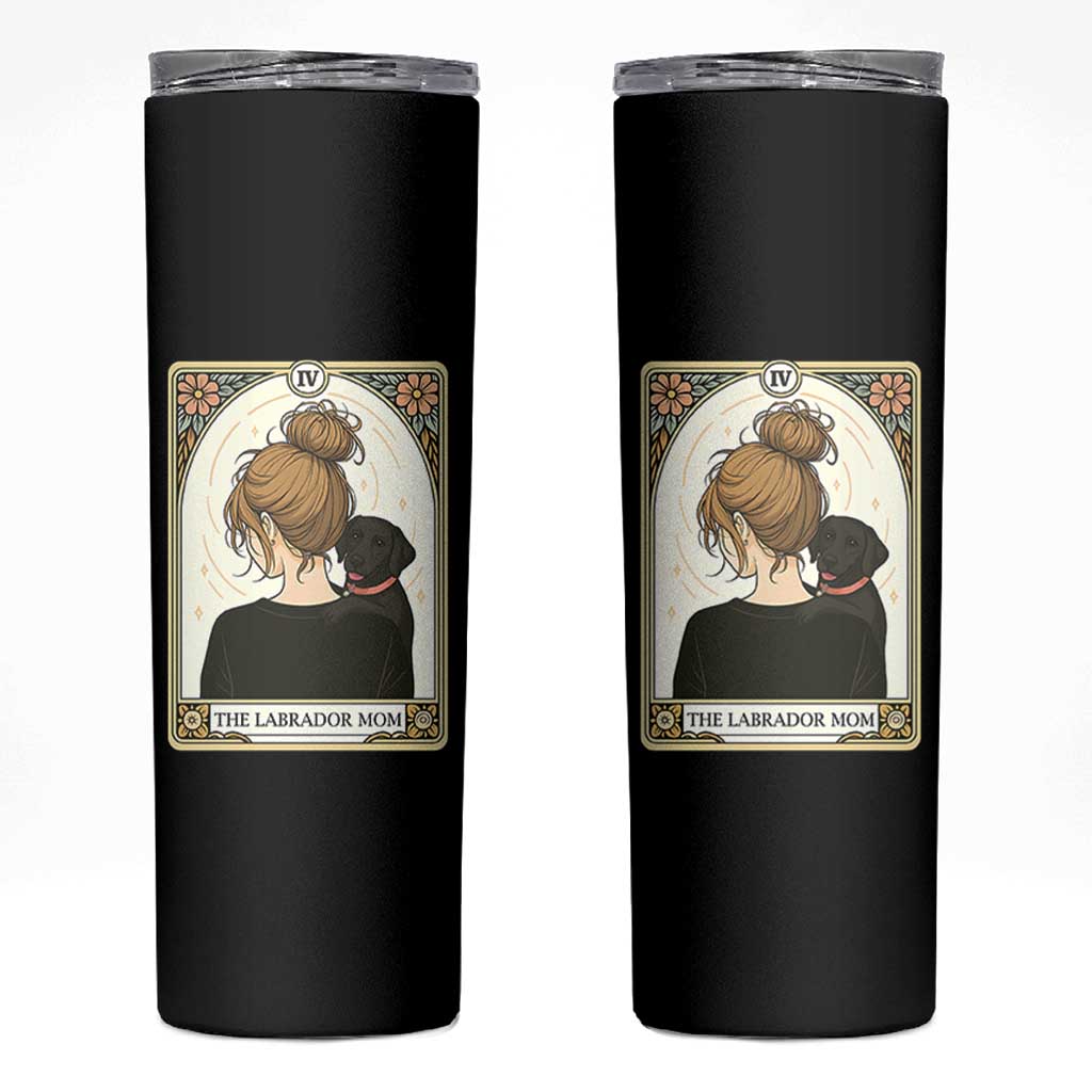 Black Labrador Mom Skinny Tumbler Funny Tarot Card Dog Lover Gift - Wonder Print Shop
