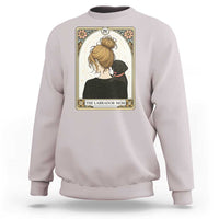 Black Labrador Mom Sweatshirt Funny Tarot Card Dog Lover Gift - Wonder Print Shop