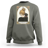 Black Labrador Mom Sweatshirt Funny Tarot Card Dog Lover Gift - Wonder Print Shop
