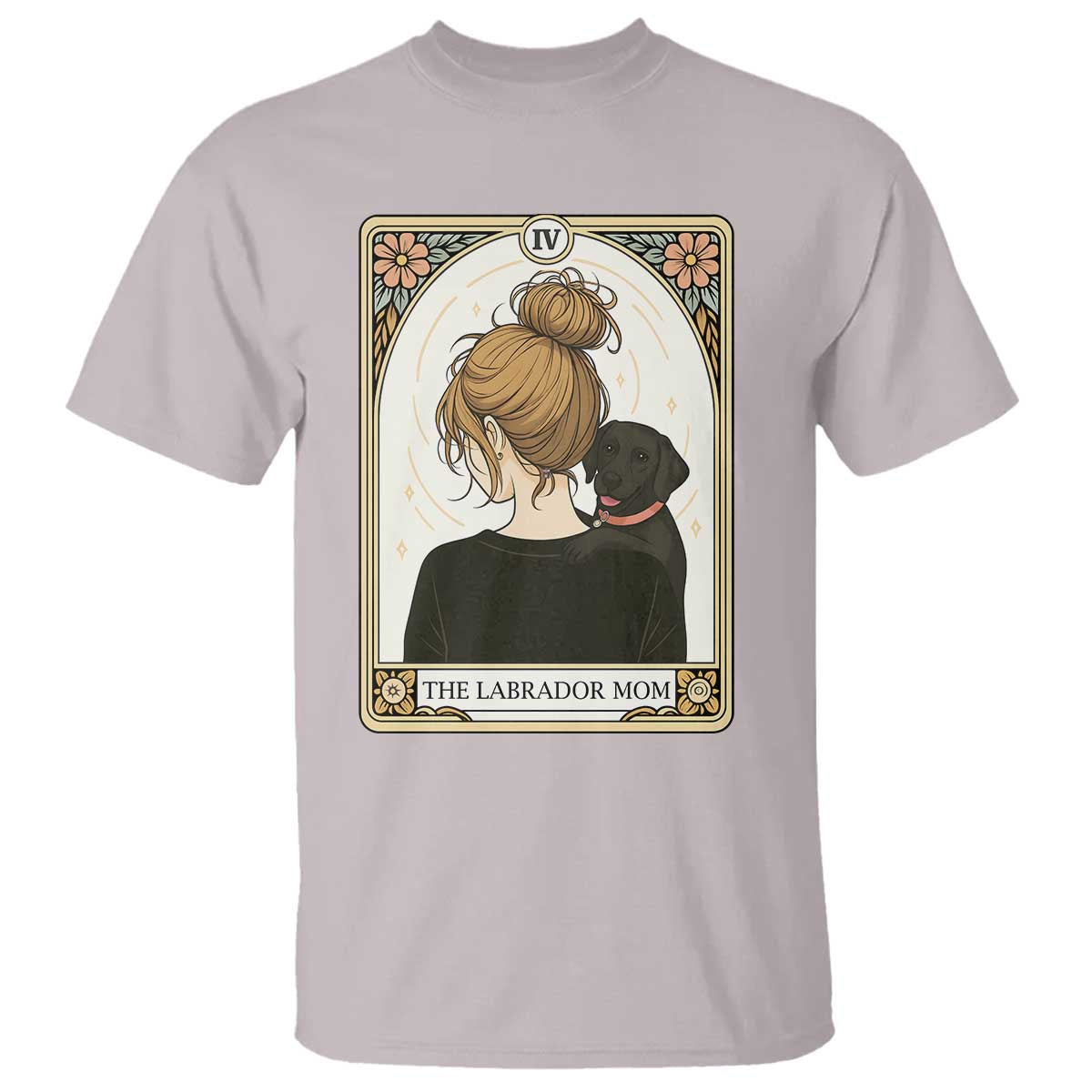 Black Labrador Mom T Shirt Funny Tarot Card Dog Lover Gift - Wonder Print Shop