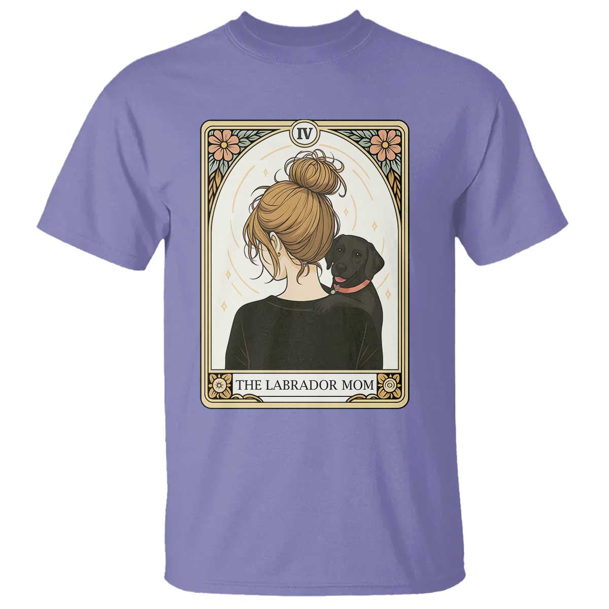Black Labrador Mom T Shirt Funny Tarot Card Dog Lover Gift - Wonder Print Shop