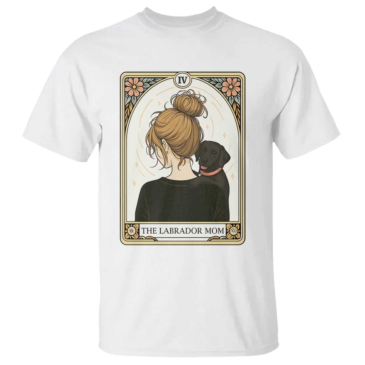 Black Labrador Mom T Shirt Funny Tarot Card Dog Lover Gift - Wonder Print Shop