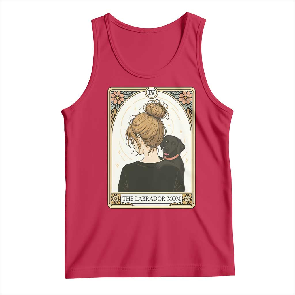 Black Labrador Mom Tank Top Funny Tarot Card Dog Lover Gift - Wonder Print Shop
