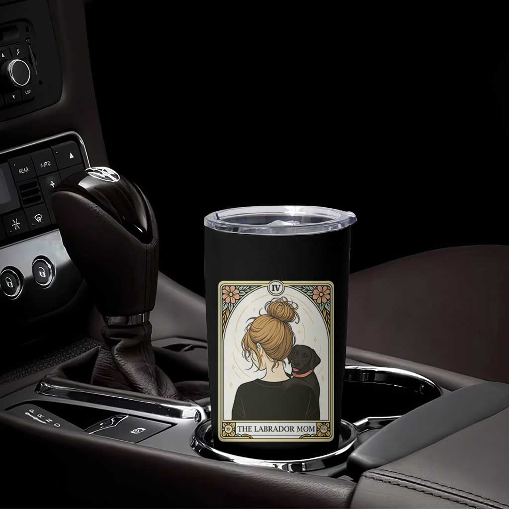 Black Labrador Mom Tumbler Cup Funny Tarot Card Dog Lover Gift - Wonder Print Shop