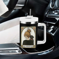 Black Labrador Mom Tumbler With Handle Funny Tarot Card Dog Lover Gift - Wonder Print Shop