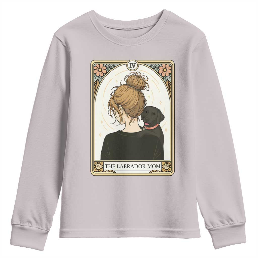 Black Labrador Mom Youth Sweatshirt Funny Tarot Card Dog Lover Gift - Wonder Print Shop