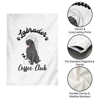 Labrador Coffee Club Garden Flag Funny Dog Lover Gift - Wonder Print Shop