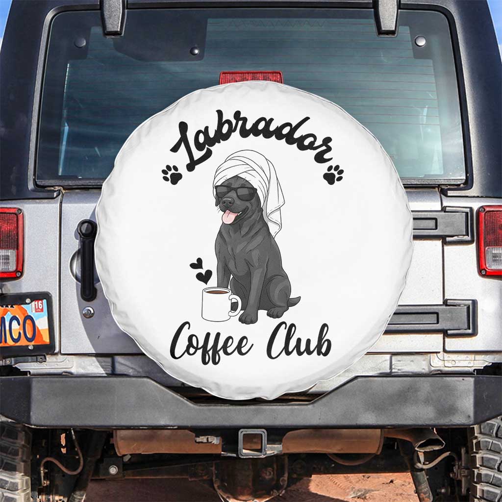 Labrador Coffee Club Spare Tire Cover Funny Dog Lover Gift - Wonder Print Shop