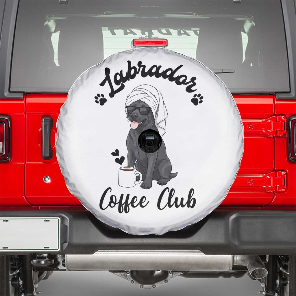 Labrador Coffee Club Spare Tire Cover Funny Dog Lover Gift - Wonder Print Shop