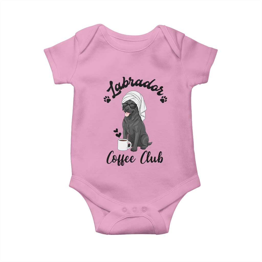 Labrador Coffee Club Baby Onesie Funny Dog Lover Gift - Wonder Print Shop
