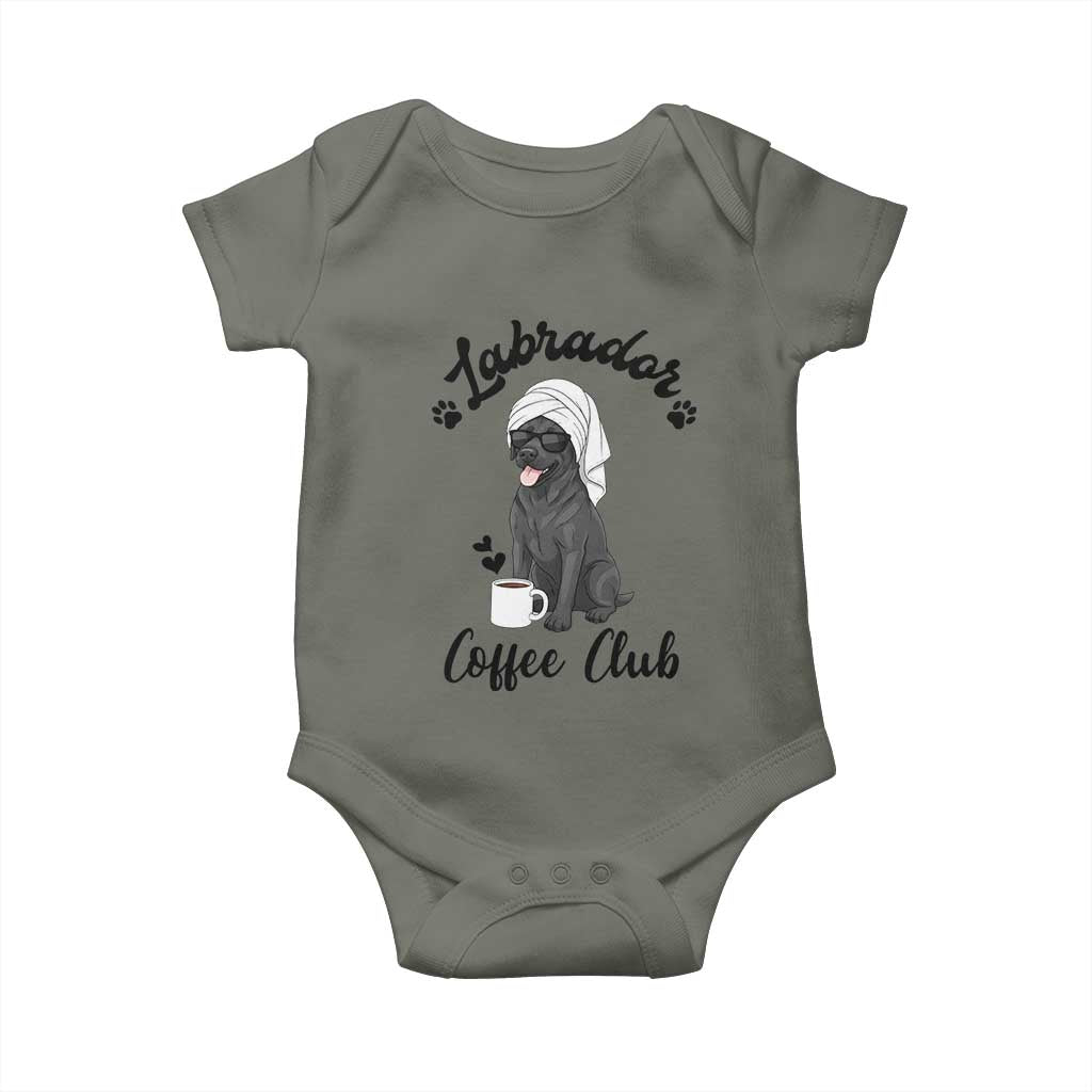 Labrador Coffee Club Baby Onesie Funny Dog Lover Gift - Wonder Print Shop