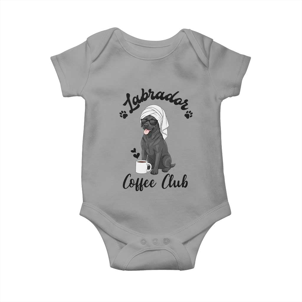 Labrador Coffee Club Baby Onesie Funny Dog Lover Gift - Wonder Print Shop