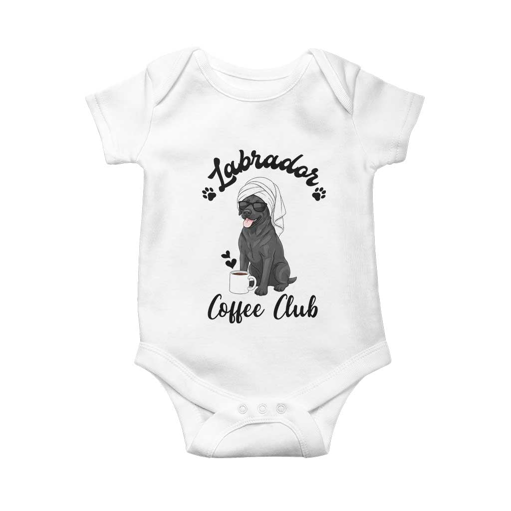 Labrador Coffee Club Baby Onesie Funny Dog Lover Gift - Wonder Print Shop