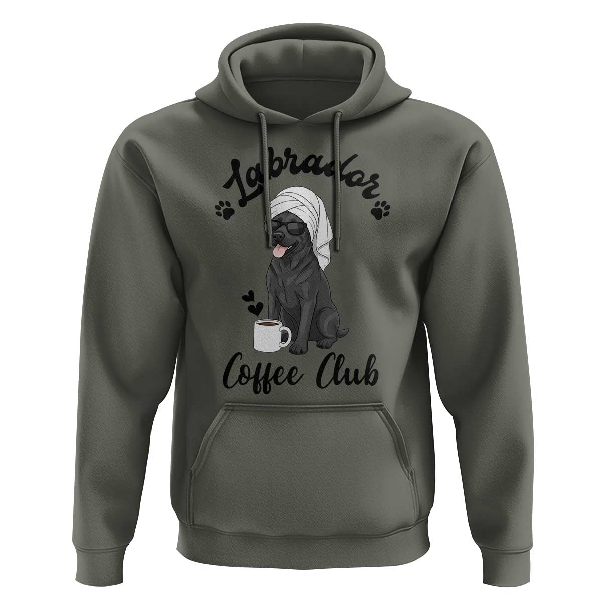 Labrador Coffee Club Hoodie Funny Dog Lover Gift - Wonder Print Shop