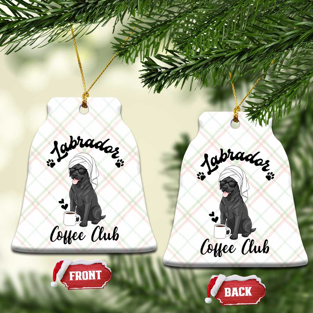 Labrador Coffee Club Ceramic Ornament Funny Dog Lover Gift - Wonder Print Shop
