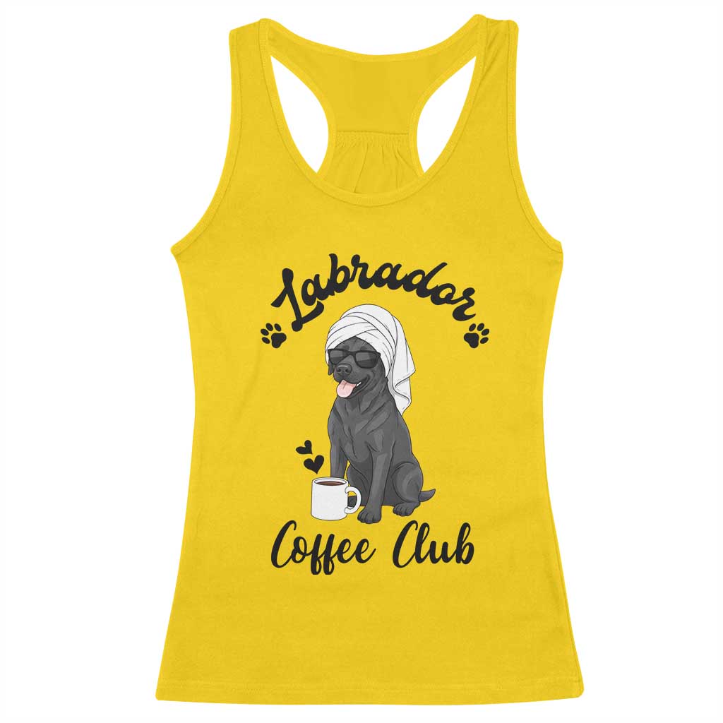 Labrador Coffee Club Racerback Tank Top Funny Dog Lover Gift - Wonder Print Shop