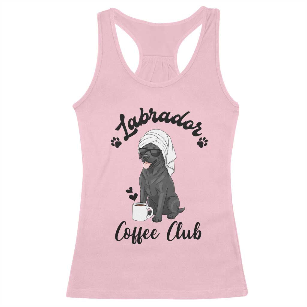 Labrador Coffee Club Racerback Tank Top Funny Dog Lover Gift - Wonder Print Shop