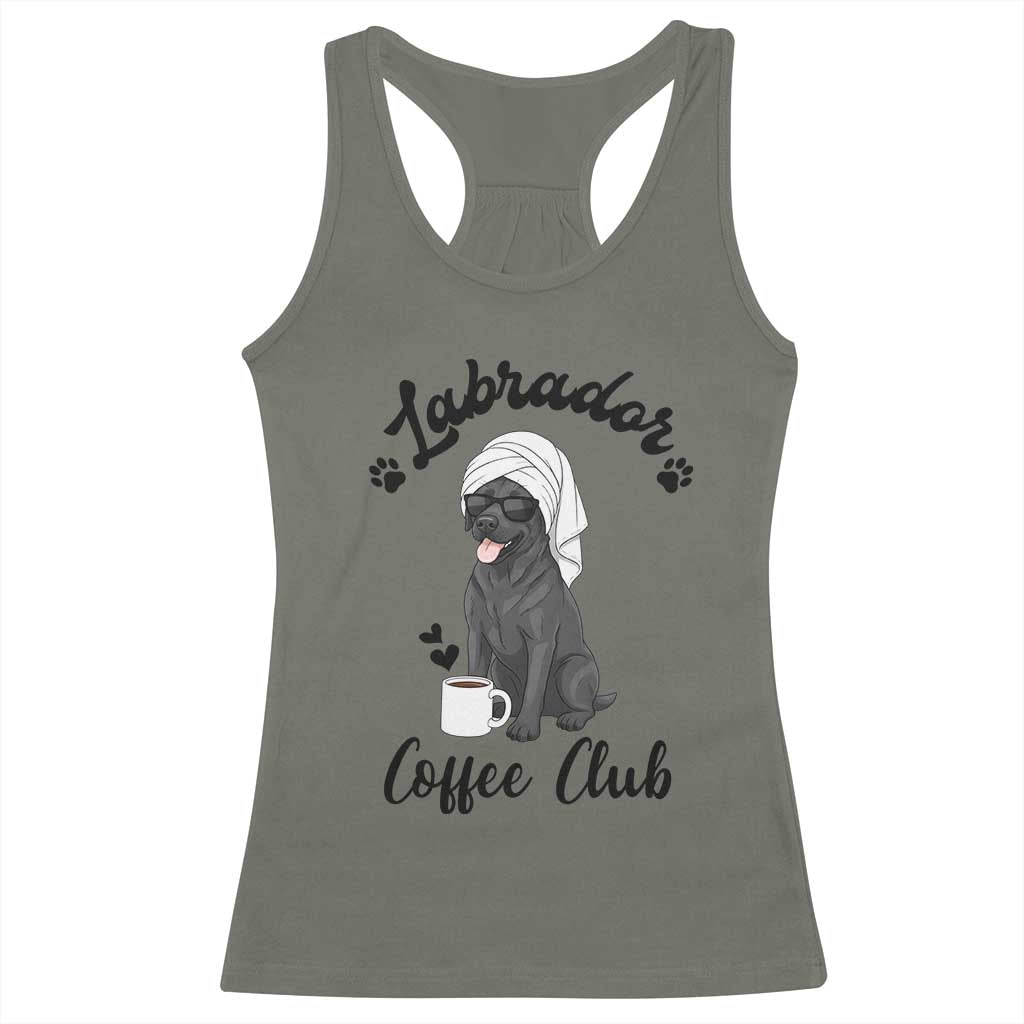 Labrador Coffee Club Racerback Tank Top Funny Dog Lover Gift - Wonder Print Shop