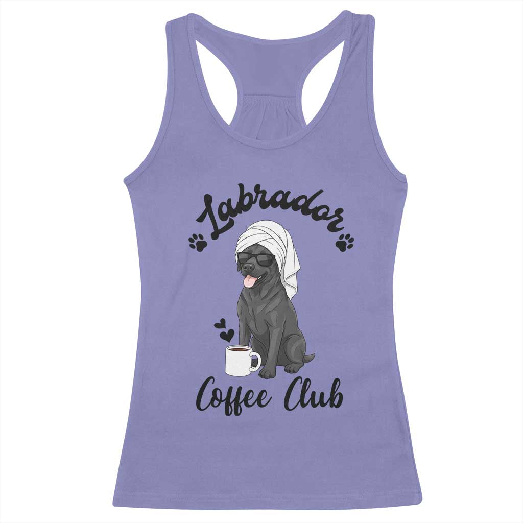 Labrador Coffee Club Racerback Tank Top Funny Dog Lover Gift - Wonder Print Shop