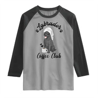 Labrador Coffee Club Raglan Shirt Funny Dog Lover Gift - Wonder Print Shop