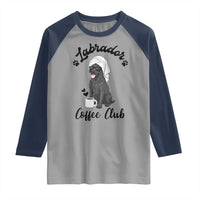 Labrador Coffee Club Raglan Shirt Funny Dog Lover Gift - Wonder Print Shop